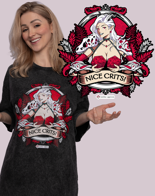 UNISEX T-Shirt: DnD Nice Crits! Frontprint